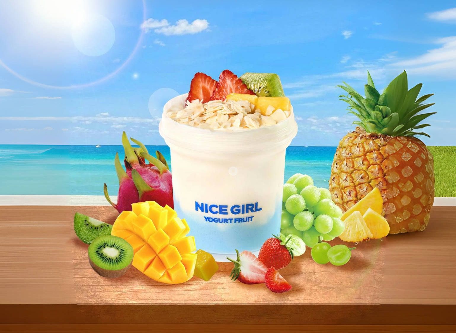 Жеміс пен йогурттың кездесуі